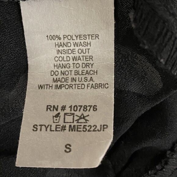 Sun Kim Crop Jacket size Small Black Camo pattern Artsy Snap Details Full Zip - Picture 10 of 11